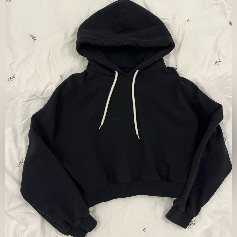Gap Black Cropped Hoodie (xs)